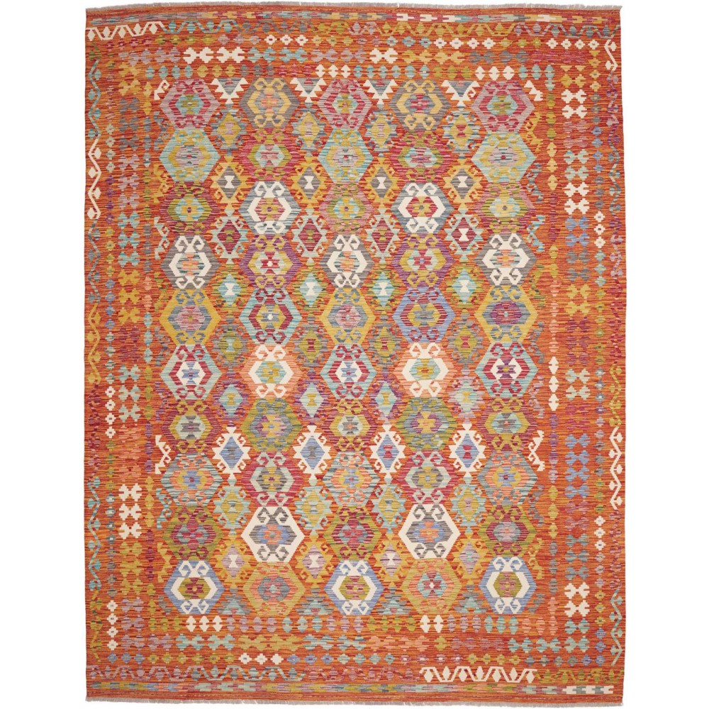 Tappeto Kilim Afghanistan arancione 276x345