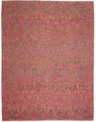Tappeto Kilim Afghanistan rosso marrone 282x364
