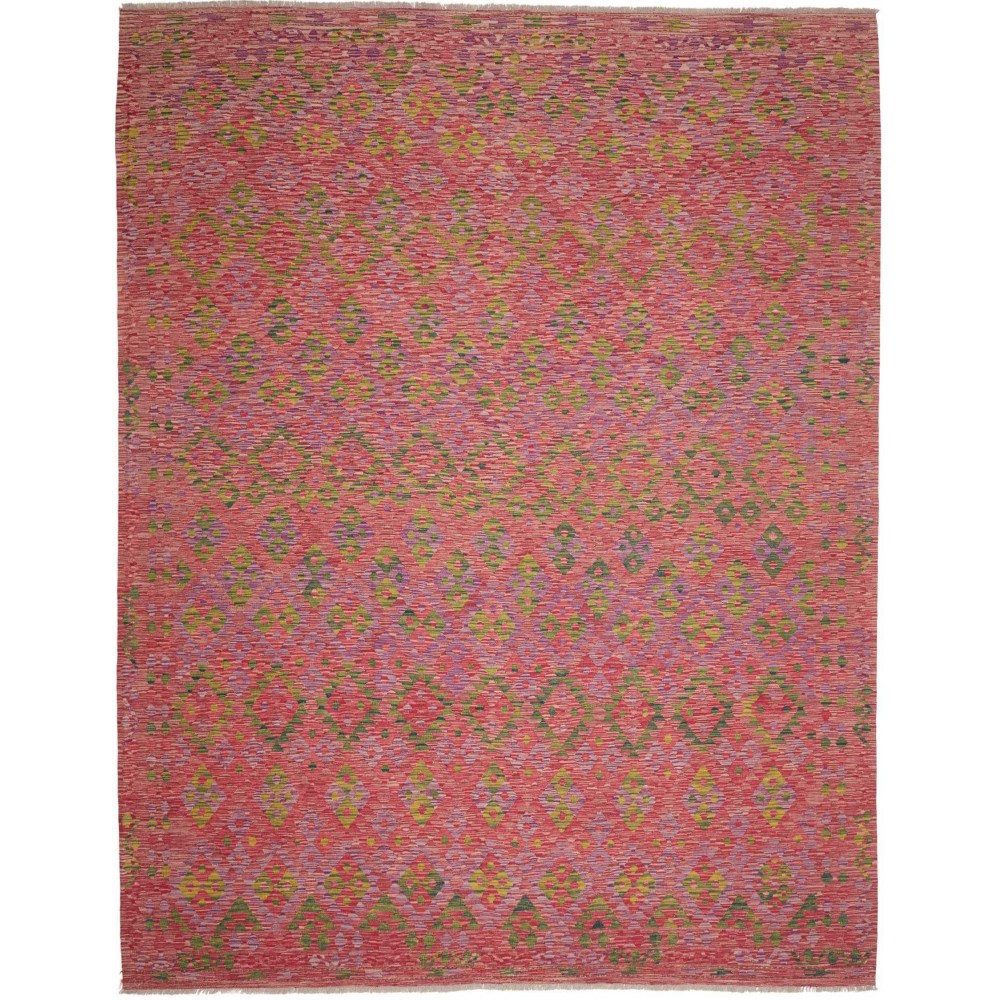 Tappeto Kilim Afghanistan rosso marrone 282x364