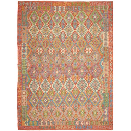 Tappeto Kilim Afghanistan marrone grigio 257x346