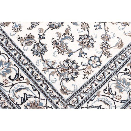 Tappeto Nain Kashmar Persia bianco grigio 201x297