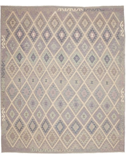 Tappeto Kilim Afghanistan azzurro beige 254x299