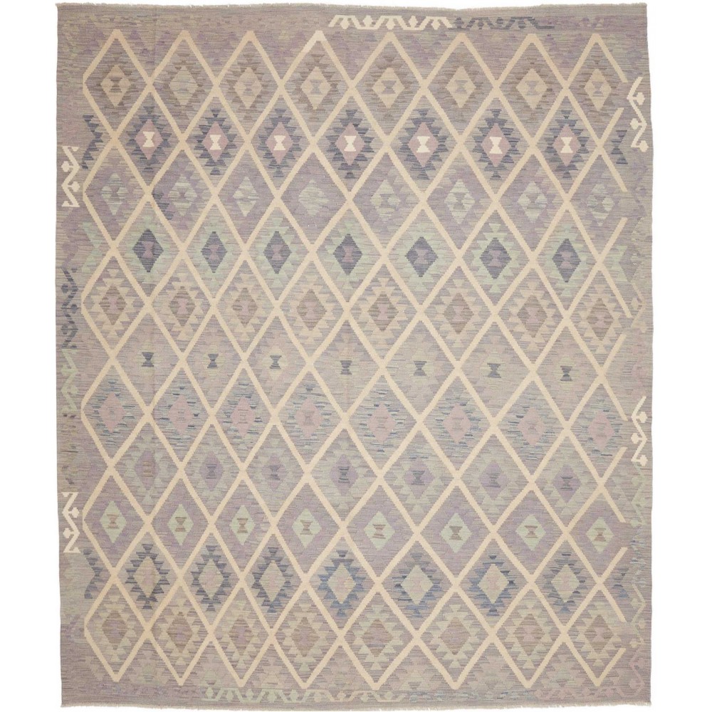 Tappeto Kilim Afghanistan azzurro beige 254x299