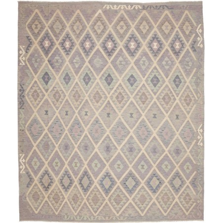 Tappeto Kilim Afghanistan azzurro beige 254x299