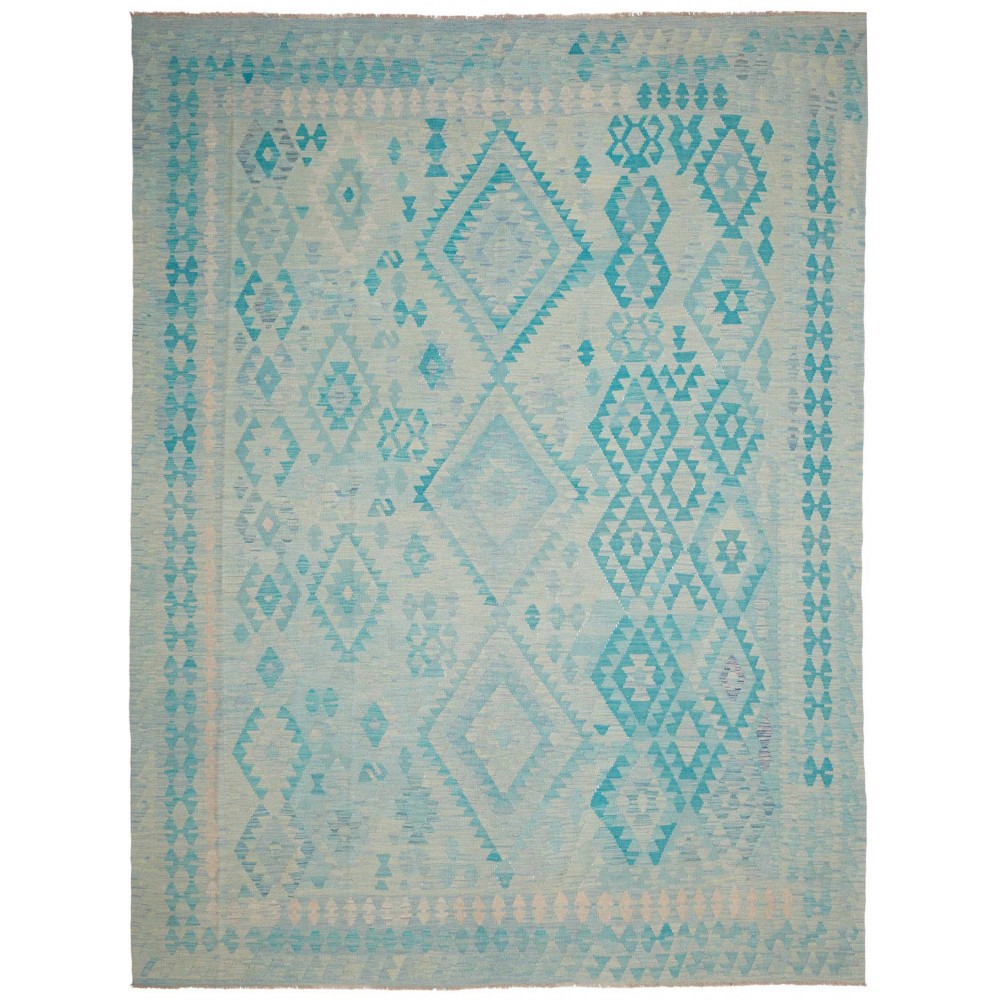 Tappeto Kilim Afghanistan azzurro blu 253x337