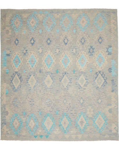 Tappeto Kilim Afghanistan azzurro 265x288