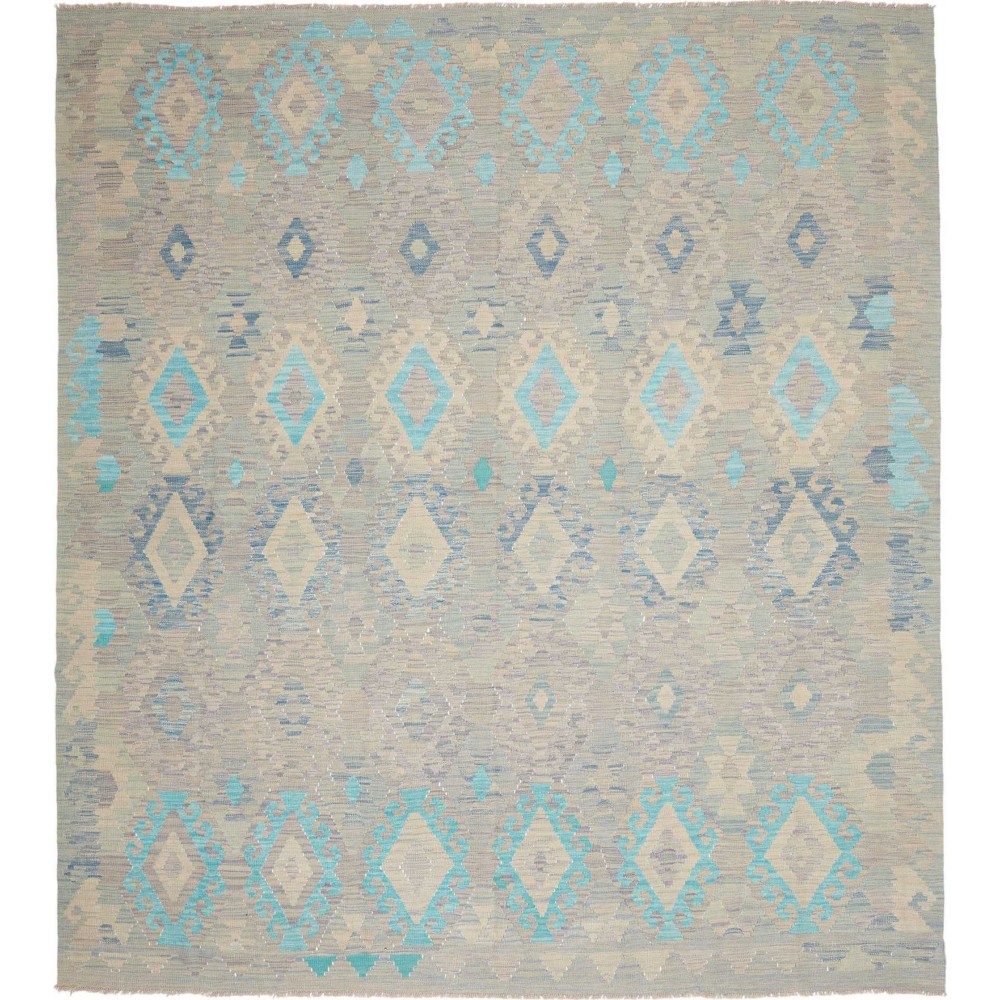 Tappeto Kilim Afghanistan azzurro 265x288