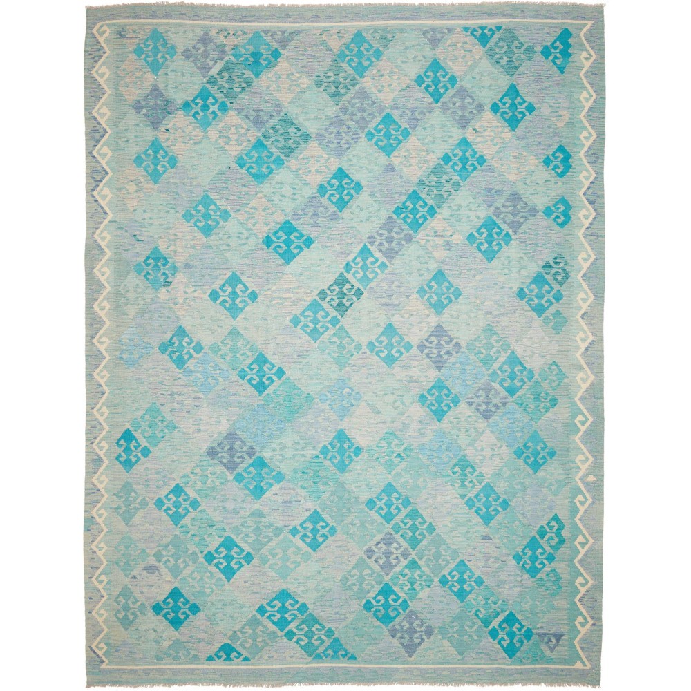 Tappeto Kilim Afghanistan beige azzurro 305x399