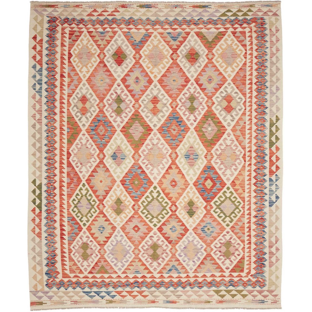 Tappeto Kilim Afghanistan marrone rosso 246x298