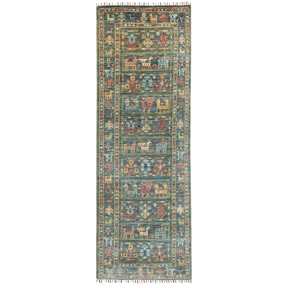 Tappeto Rubin Pakistan bianco azzurro 76x237