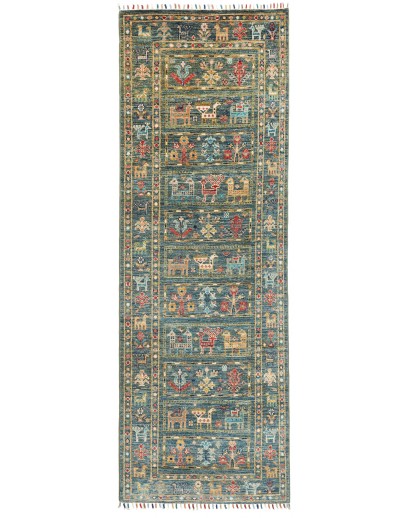 Tappeto Rubin Pakistan bianco azzurro 77x238