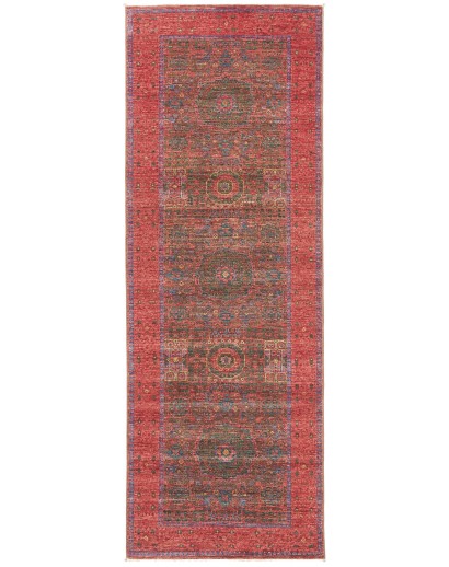 Tappeto Mamlouk Pakistan marrone arancione 83x236