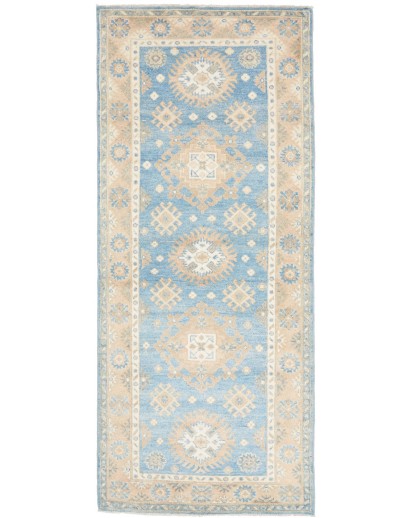 Tappeto Kazak Afghanistan bianco azzurro 79x191