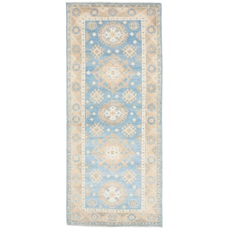 Tappeto Kazak Afghanistan bianco azzurro 83x200