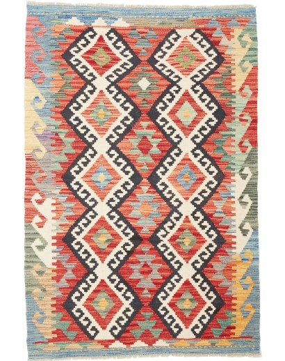 Tappeto Kilim Afghanistan beige grigio 102x151