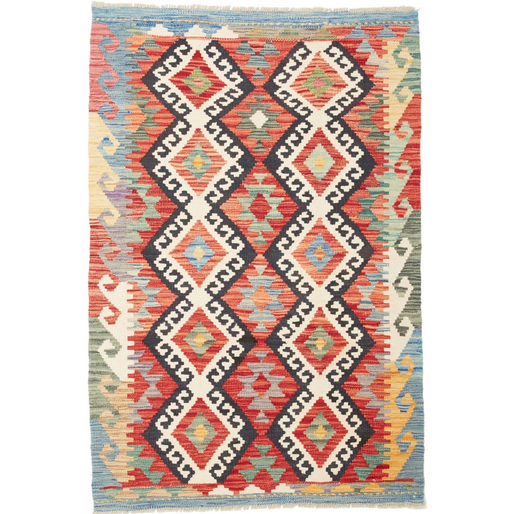 Tappeto Kilim Afghanistan beige grigio 102x151