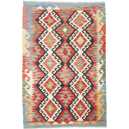 Tappeto Kilim Afghanistan beige grigio 102x151