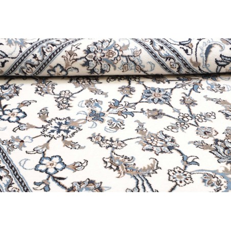 Tappeto Nain Kashmar Persia bianco grigio 201x297