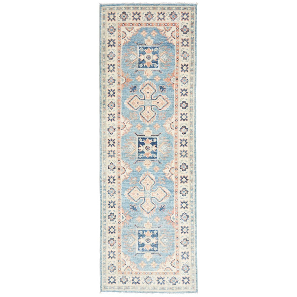Tappeto Kazak Afghanistan bianco 62x188