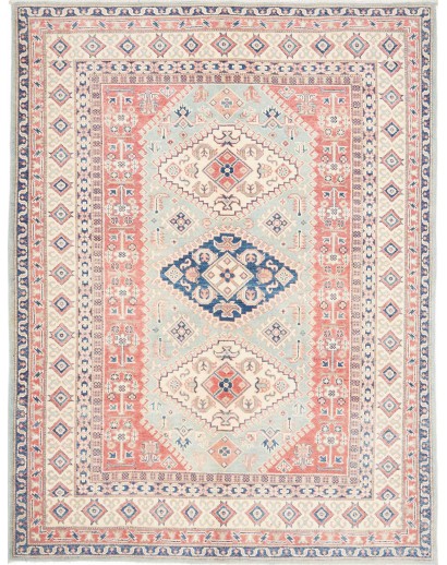 Tappeto Kazak Afghanistan bianco marrone 147x194