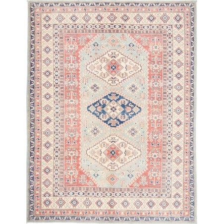 Tappeto Kazak Afghanistan bianco marrone 147x194