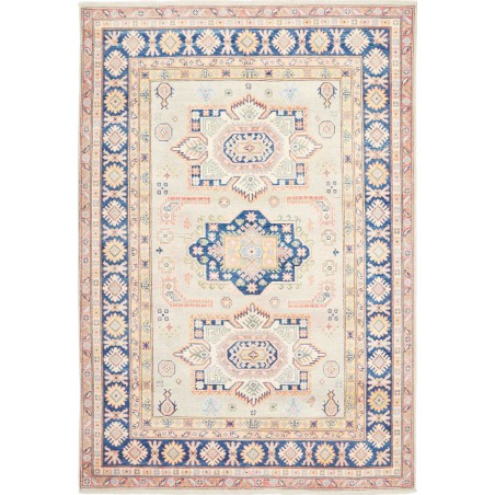 Tappeto Kazak Afghanistan bianco grigio 167x240