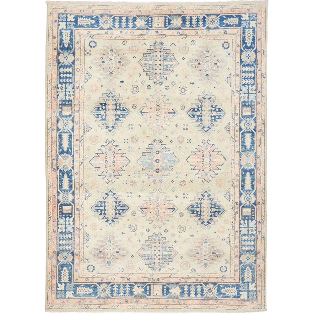 Tappeto Kazak Afghanistan bianco grigio 173x237