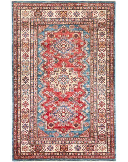 Tappeto Kazak Fine Pakistan bianco beige 120x184