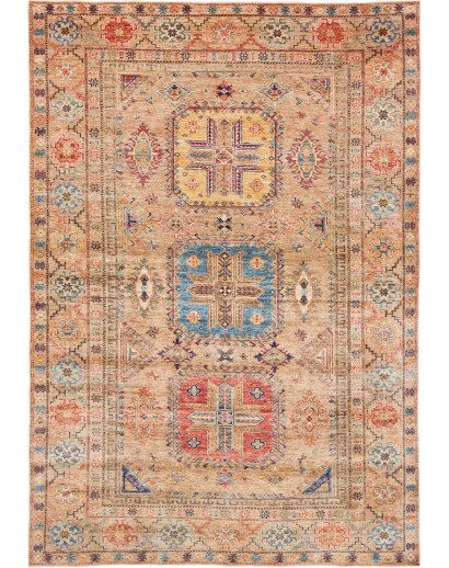 Tappeto Kazak Fine Pakistan marrone grigio 170x243