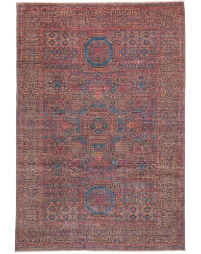 Tappeto Mamlouk Pakistan azzurro grigio 197x292