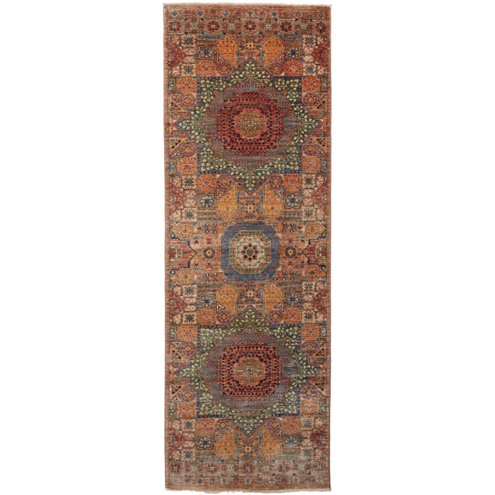 Tappeto Mamlouk Pakistan azzurro giallo 81x244