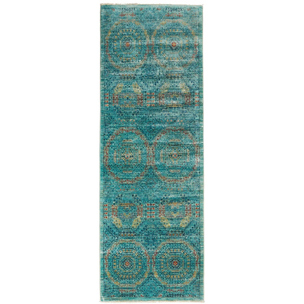 Tappeto Mamlouk Pakistan grigio verde 77x217