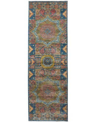 Tappeto Mamlouk Pakistan azzurro 82x255