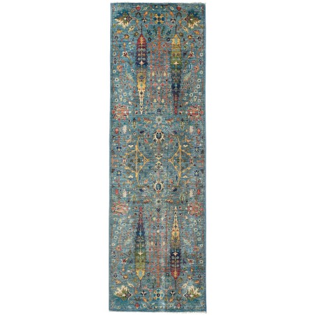 Tappeto Shahi Fine Pakistan azzurro grigio 77x248