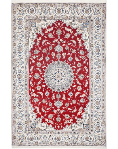 Tappeto Nain Kashmar Persia bianco grigio 200x300