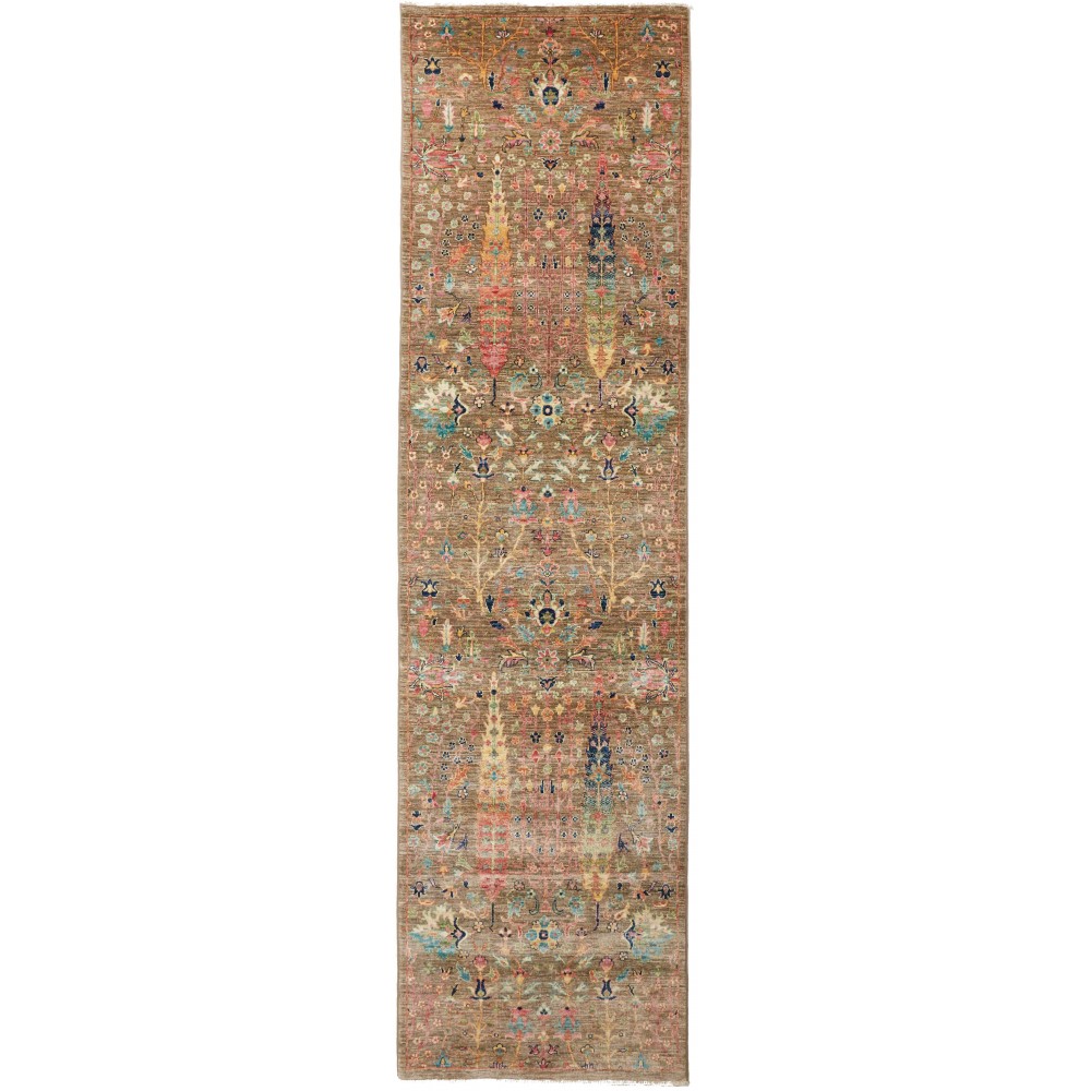 Tappeto Shahi Fine Pakistan bianco grigio 80x294