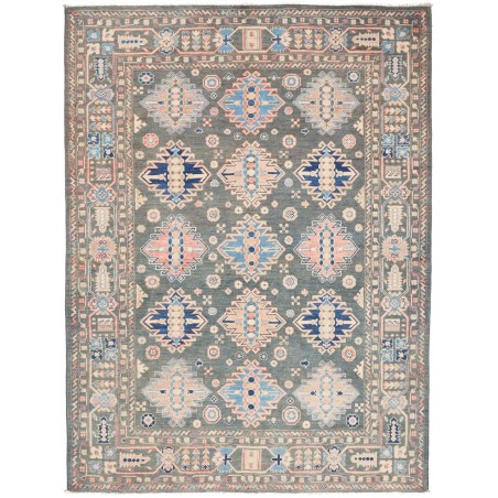 Tappeto Kazak Afghanistan azzurro bianco 174x230