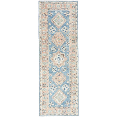 Tappeto Kazak Afghanistan bianco grigio 61x177