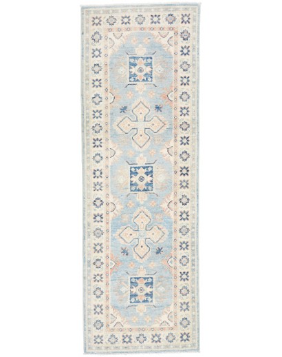 Tappeto Kazak Afghanistan bianco 65x190