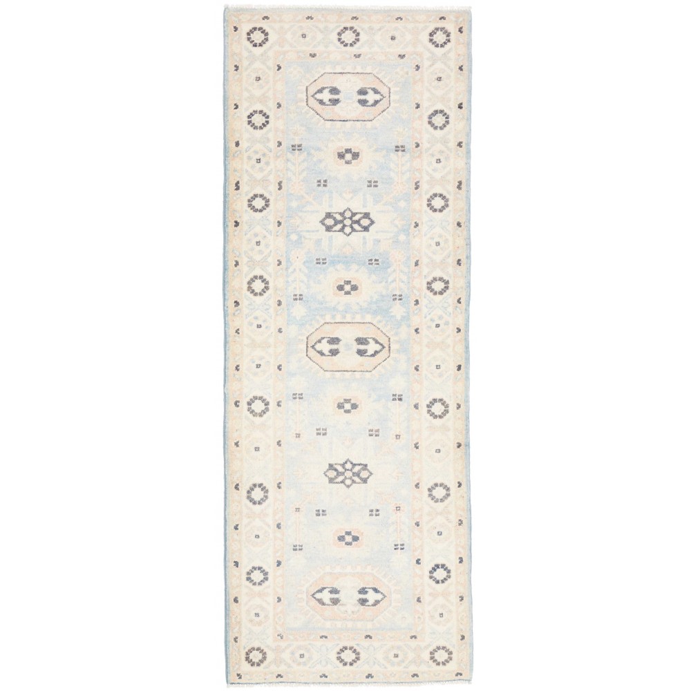 Tappeto Kazak Afghanistan bianco 63x175