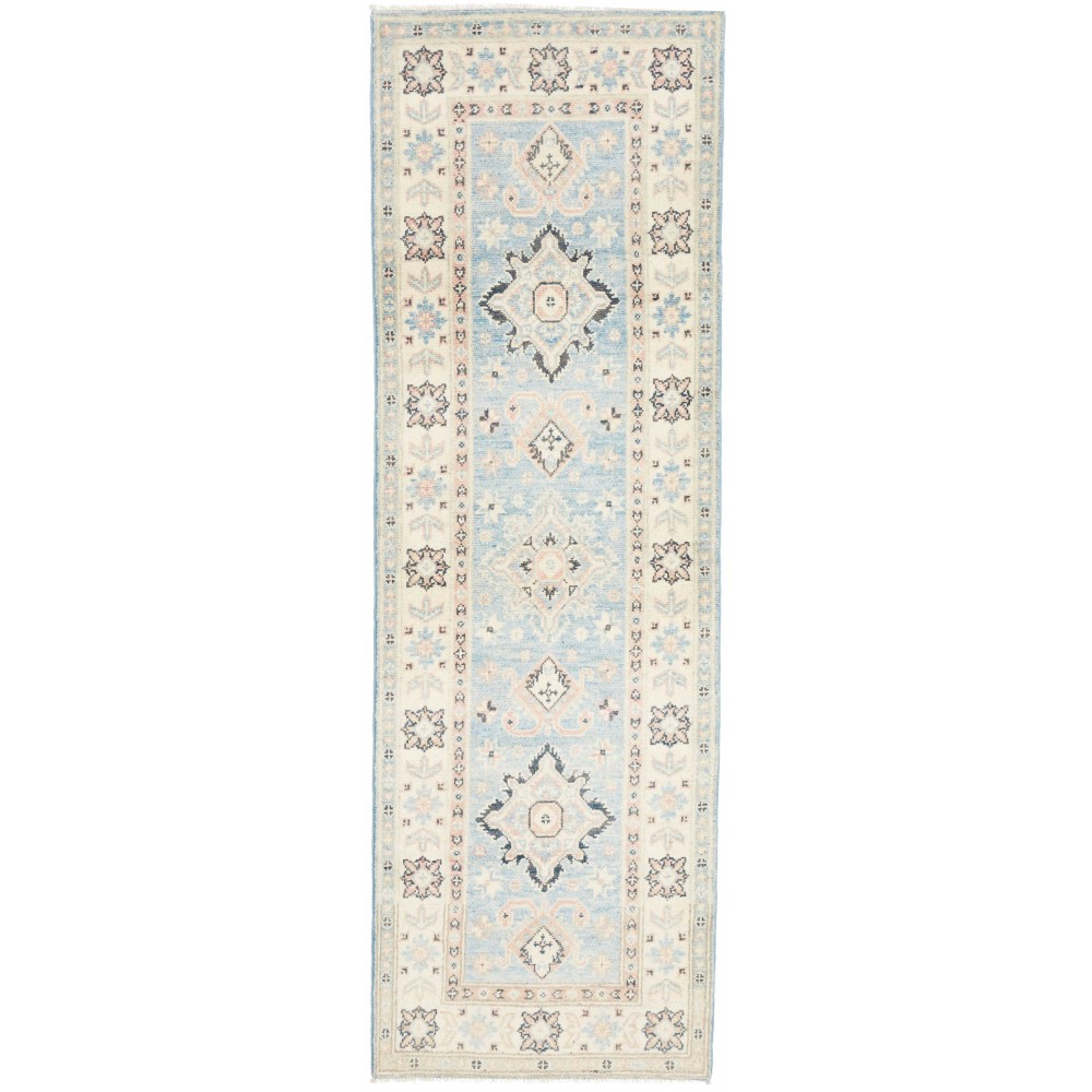 Tappeto Kazak Afghanistan bianco 62x179