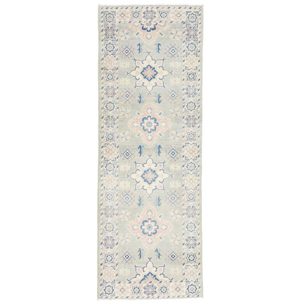 Tappeto Kazak Afghanistan bianco 64x180
