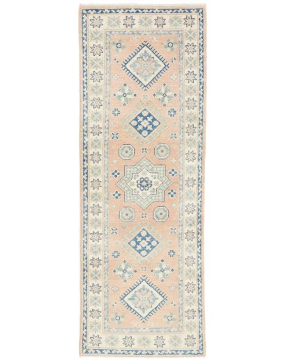 Tappeto Kazak Afghanistan bianco grigio 62x175