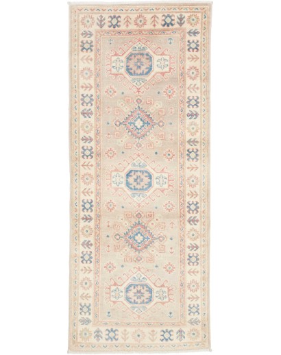 Tappeto Kazak Afghanistan bianco giallo 81x200