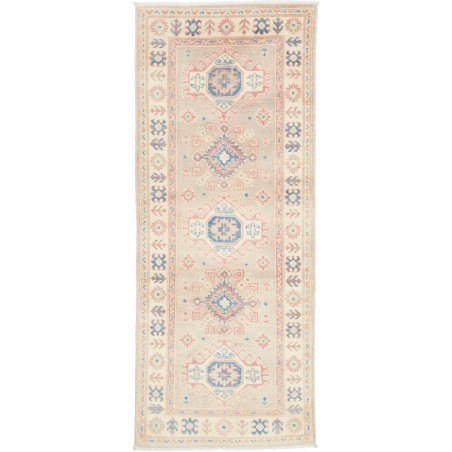 Tappeto Kazak Afghanistan bianco giallo 81x200