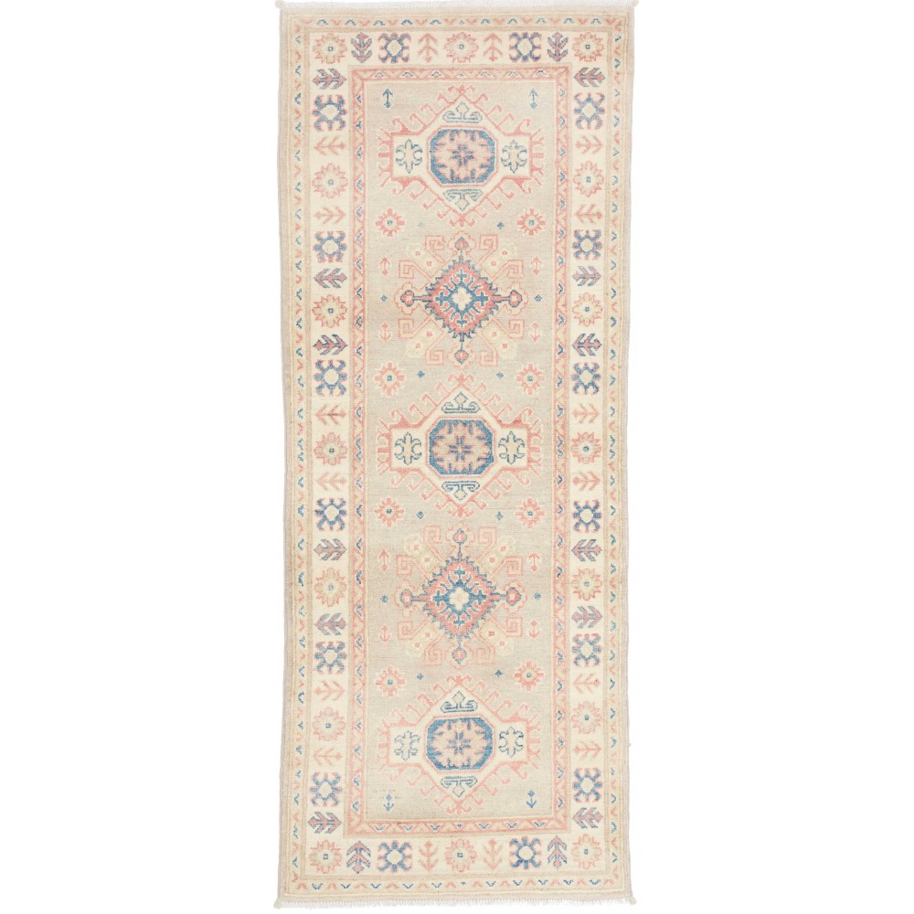 Tappeto Kazak Afghanistan bianco giallo 78x198