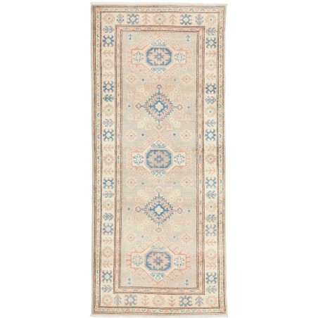 Tappeto Kazak Afghanistan bianco azzurro 86x198