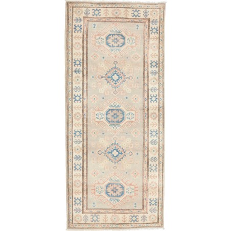 Tappeto Kazak Afghanistan bianco azzurro 86x201
