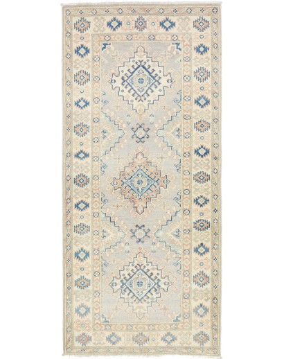 Tappeto Kazak Afghanistan bianco grigio 82x187