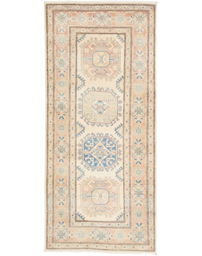 Tappeto Kazak Afghanistan giallo azzurro 85x187